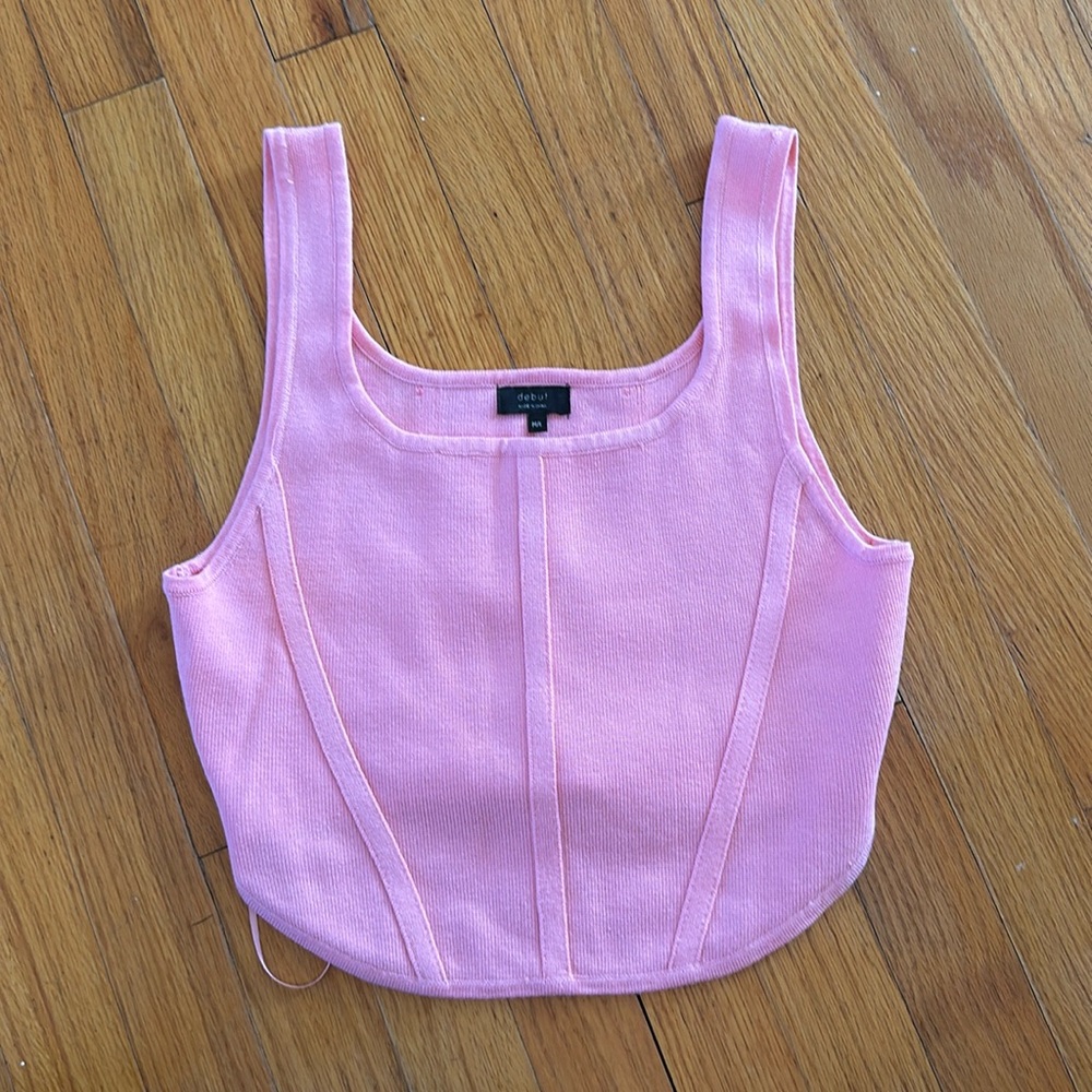 Never worn - pink Debut crop top